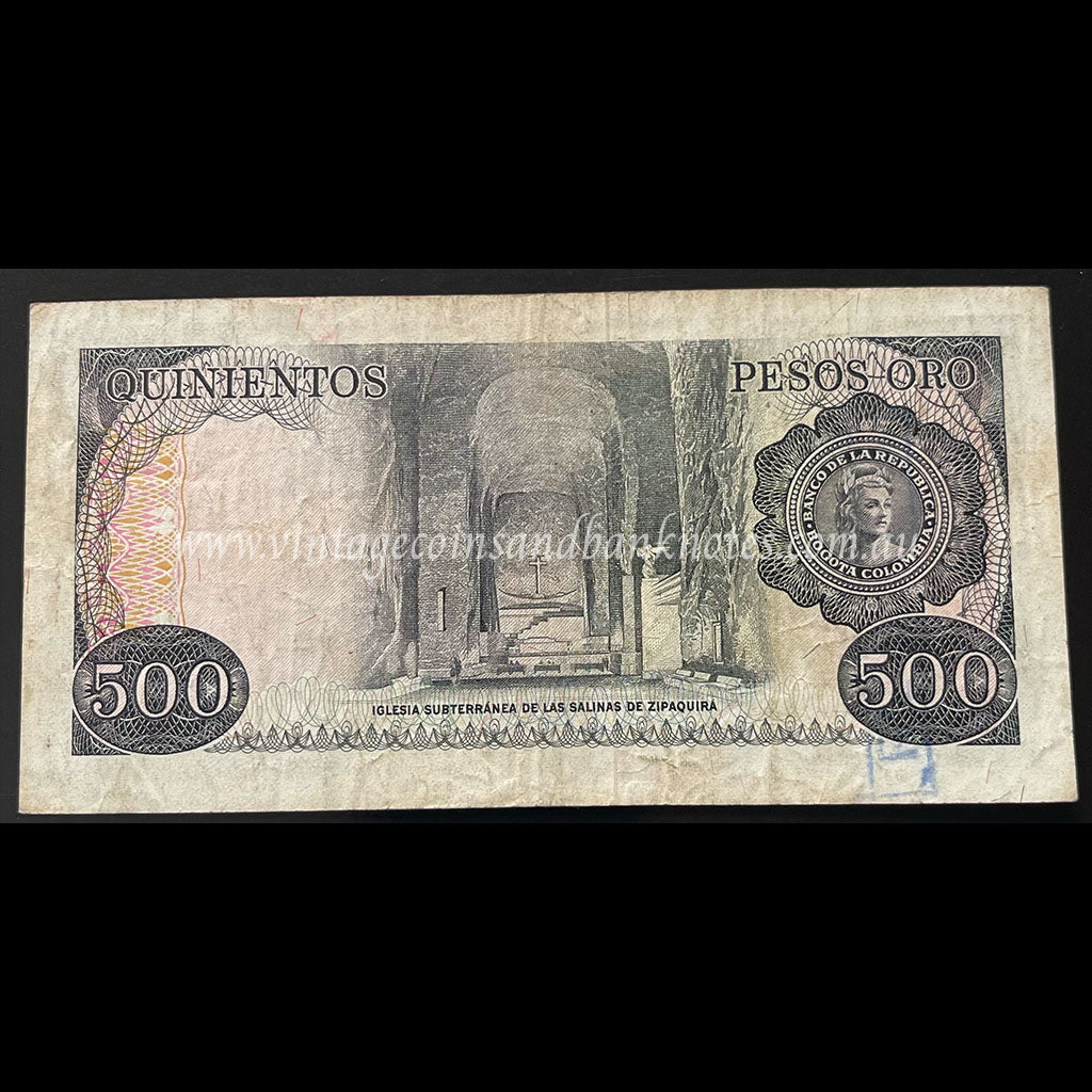 Colombia 1977 500 Pesos Oro aVF