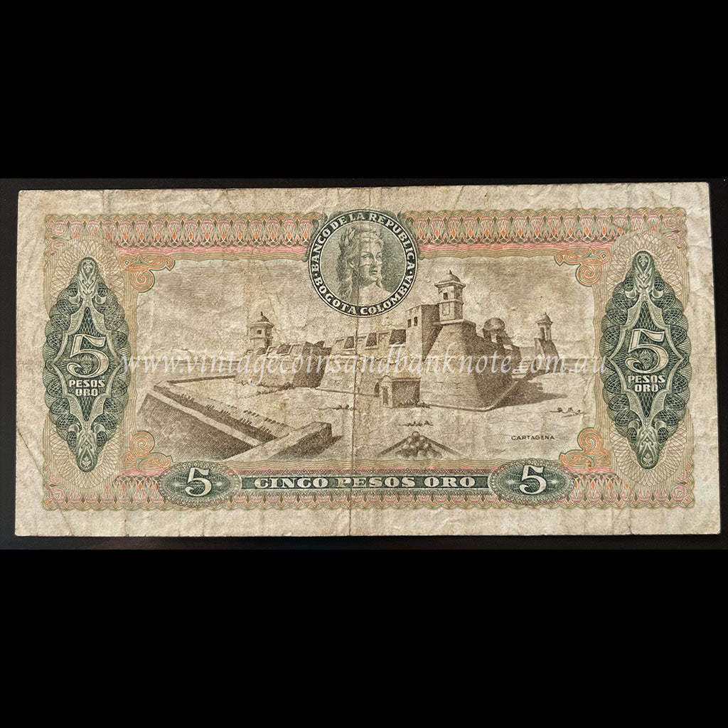 Colombia 1978 5 Pesos Oro FINE