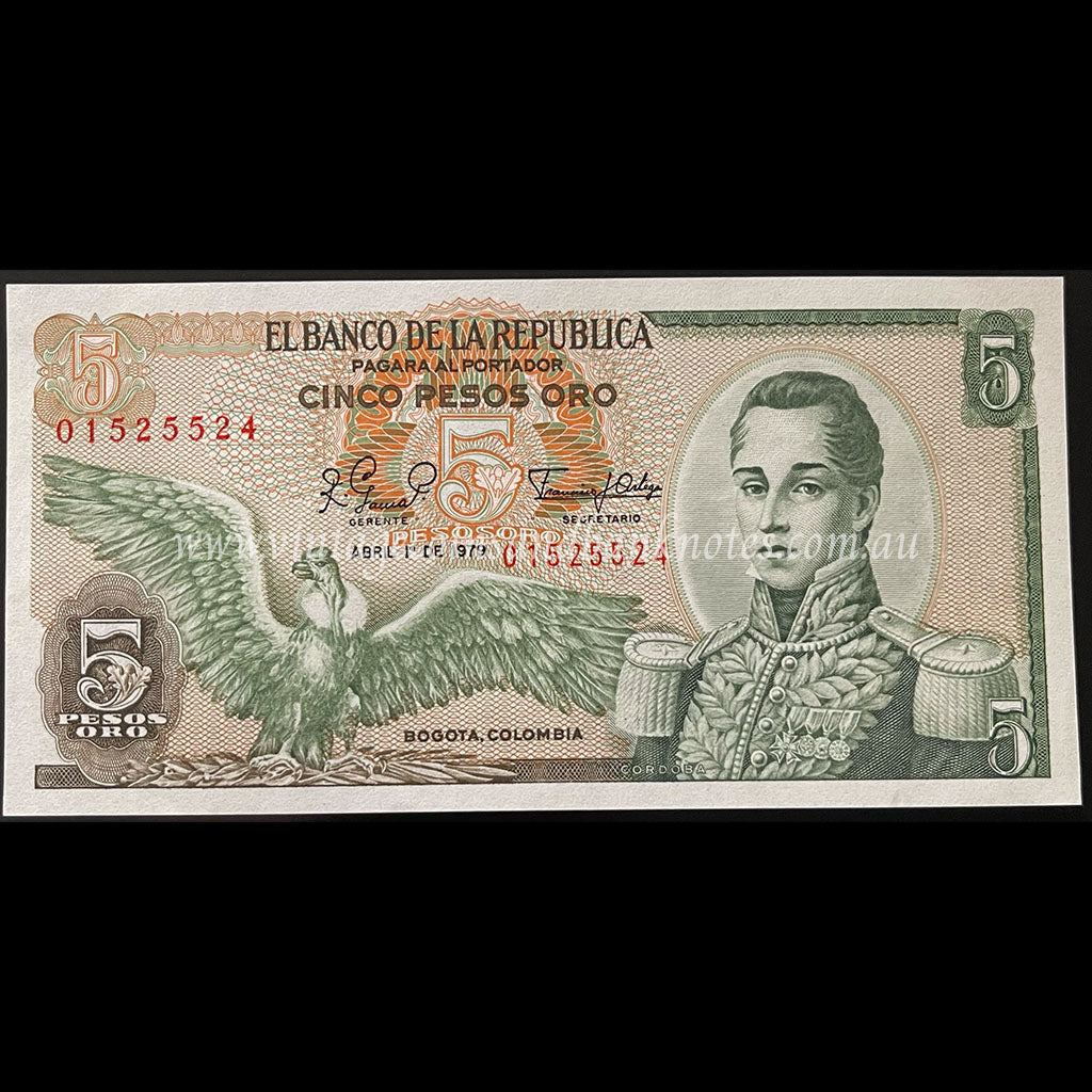 Colombia 1979 5 Pesos Oro UNC