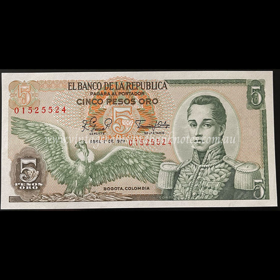 Colombia 1979 5 Pesos Oro UNC