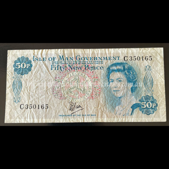 Isle of Man ND (1979) 50 New Pence FINE