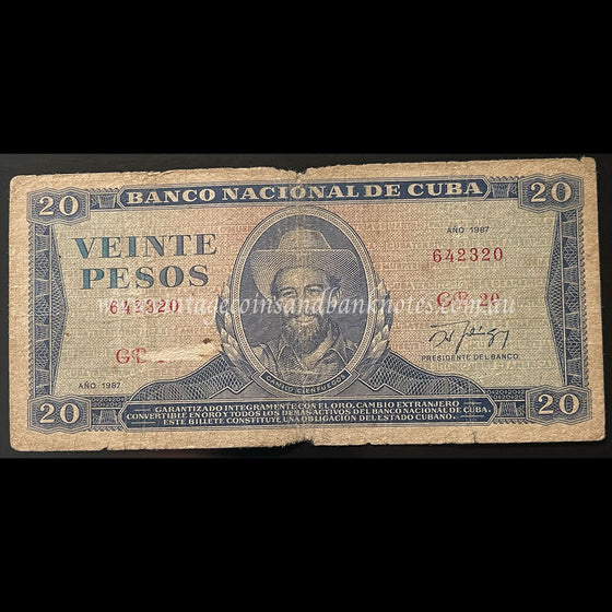 Cuba 1987 20 Pesos VG