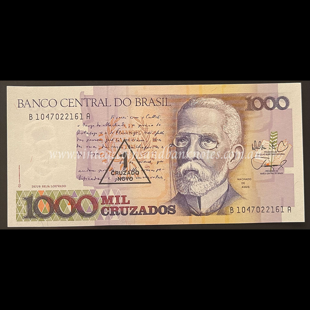 Brazil ND (1989) 1 Cruzado Novo (on 1000 Cruzados) UNC