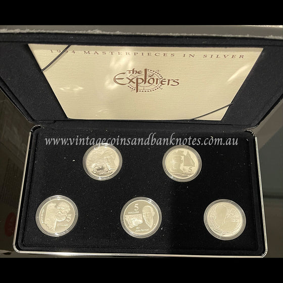 1994 $5 Proof Masterpieces in Silver - The Explorers