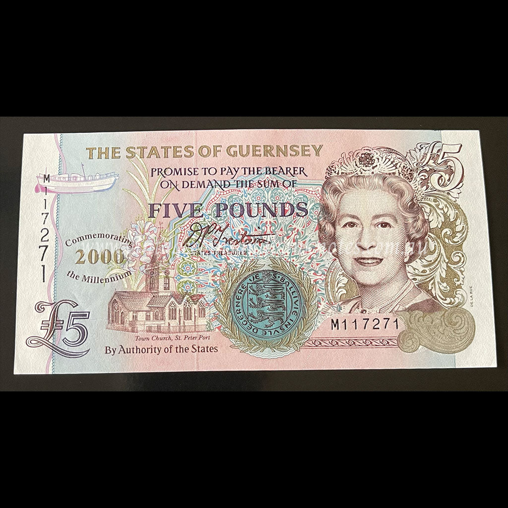 Guernsey 2000 5 Pounds UNC