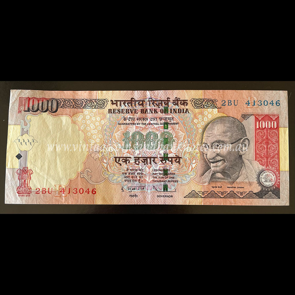 India 2009 1000 Rupees EF