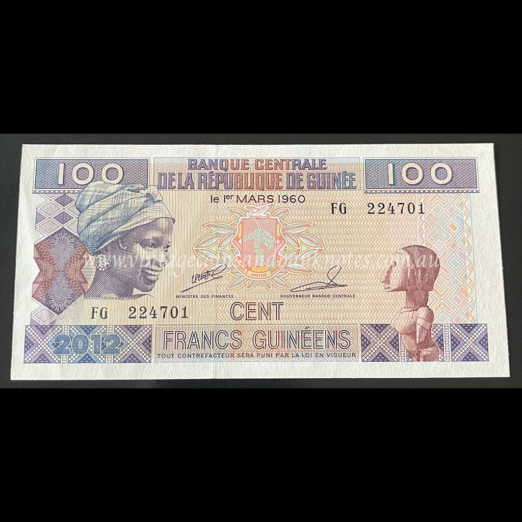 Guinea 2012 100 Francs UNC