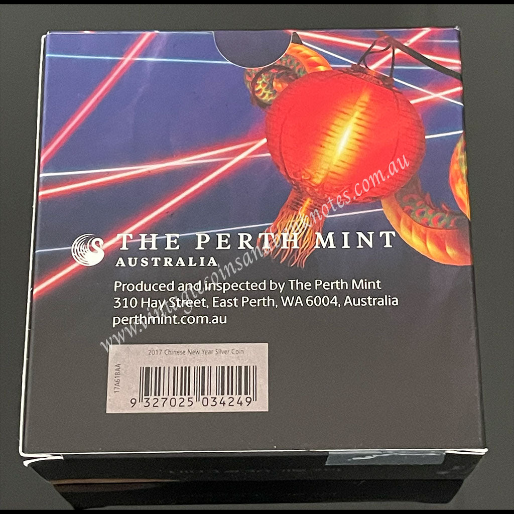 2017 $1 Chinese New Year Dragon 1 oz Silver Tuvalu Proof Coin