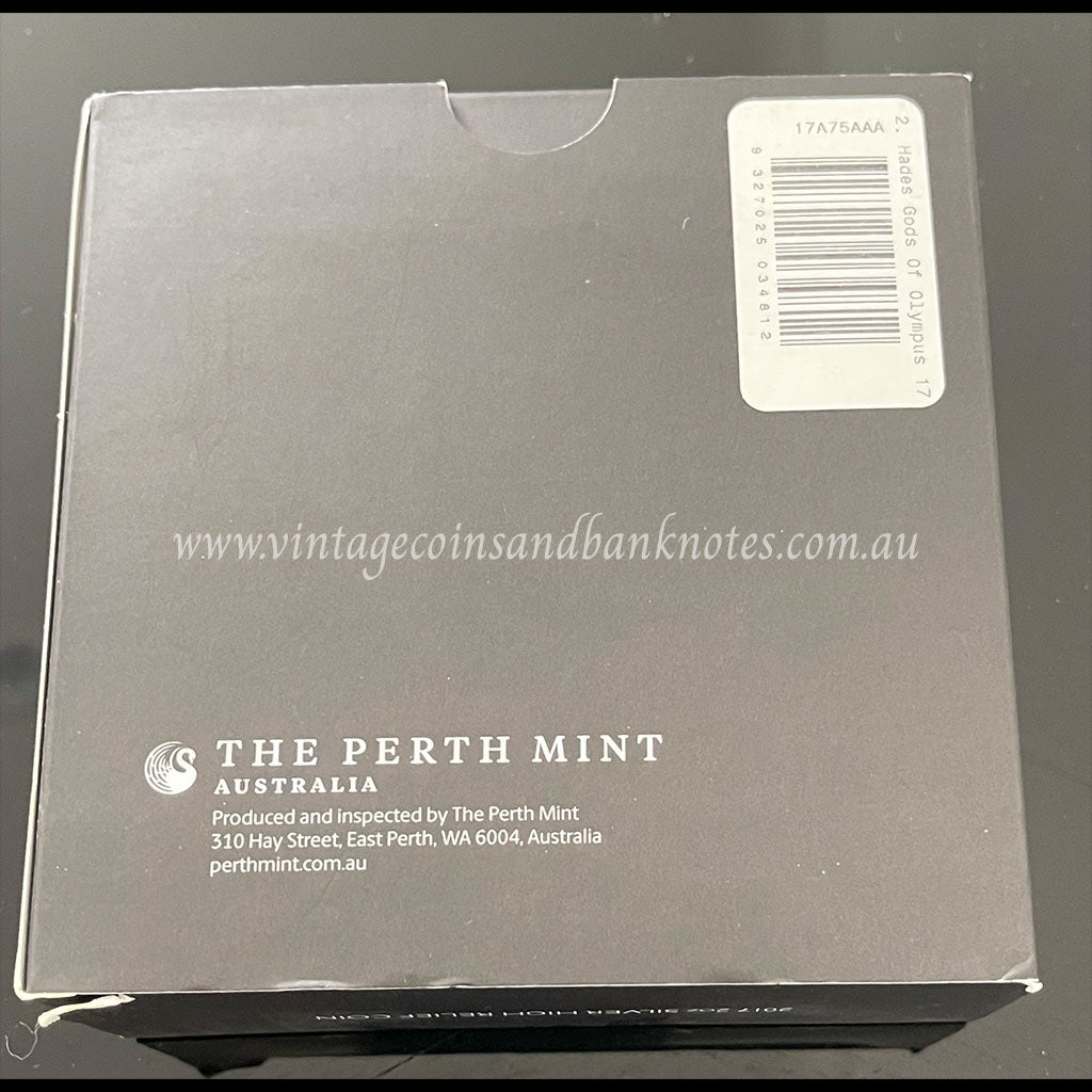 2017 $2 Gods of Olympus Hades 2 oz Silver High Relief Tuvalu Proof Coin