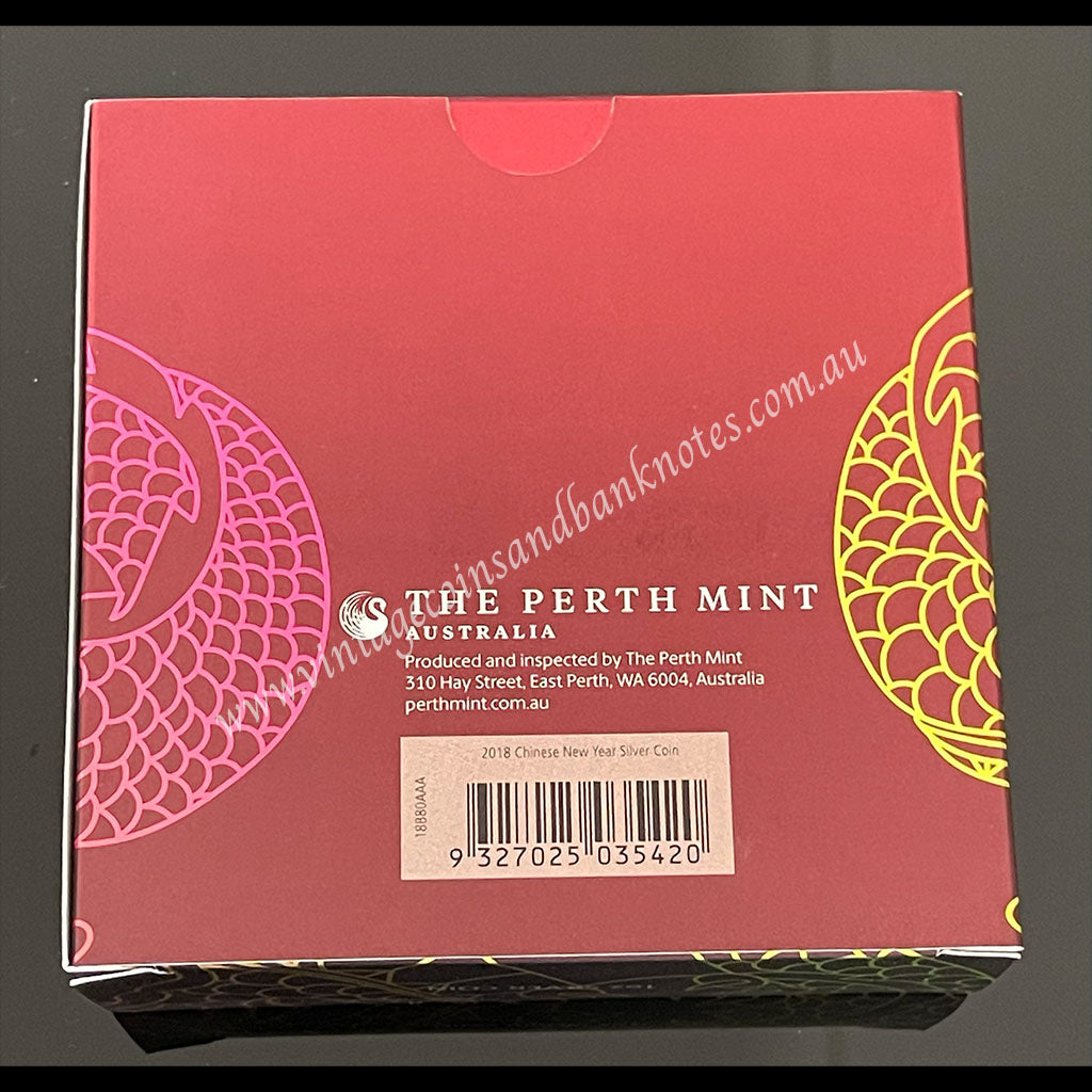 2018 $1 Chinese New Year Dragon 1 oz Silver Tuvalu Proof Coin