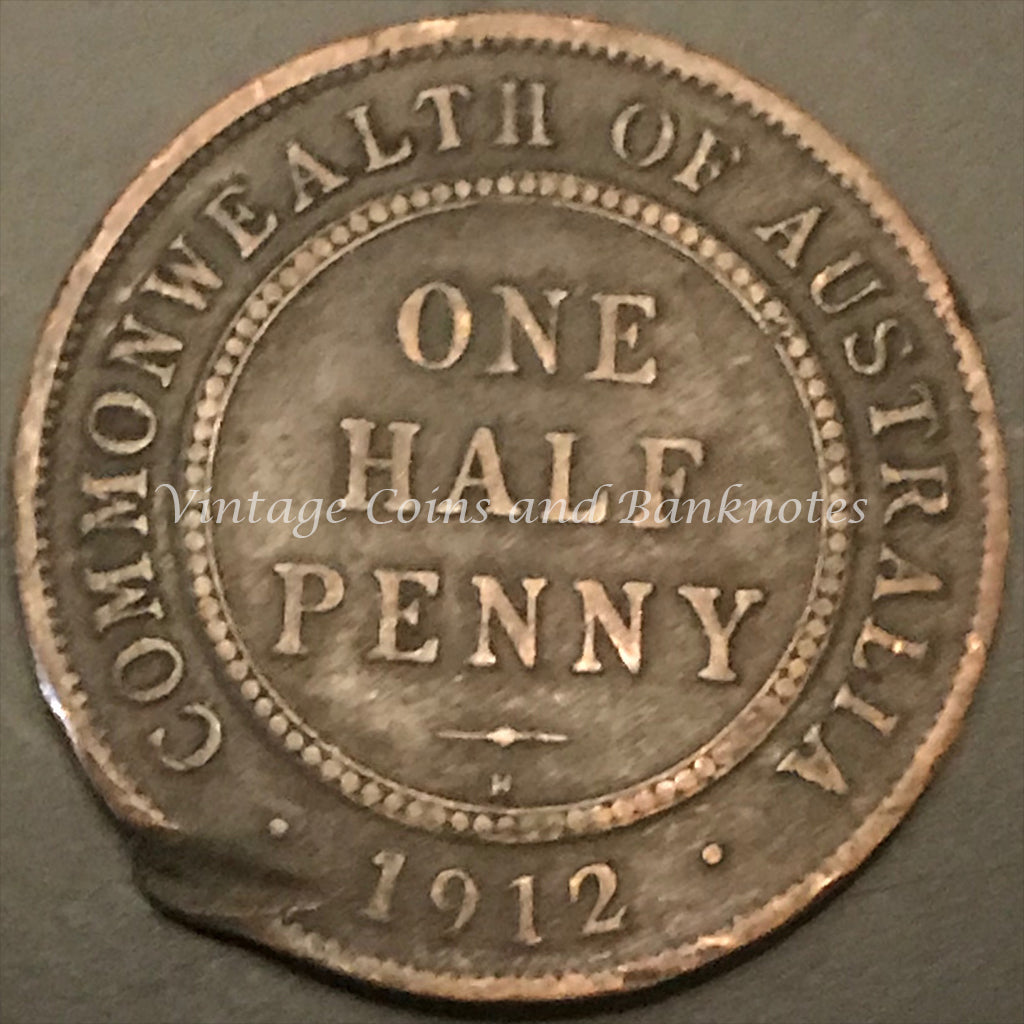 1912H Half Penny George V FINE