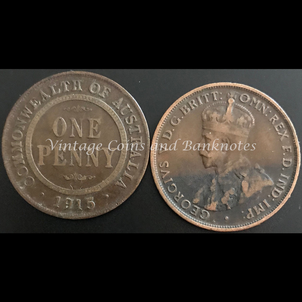 1915H Penny George V gFINE