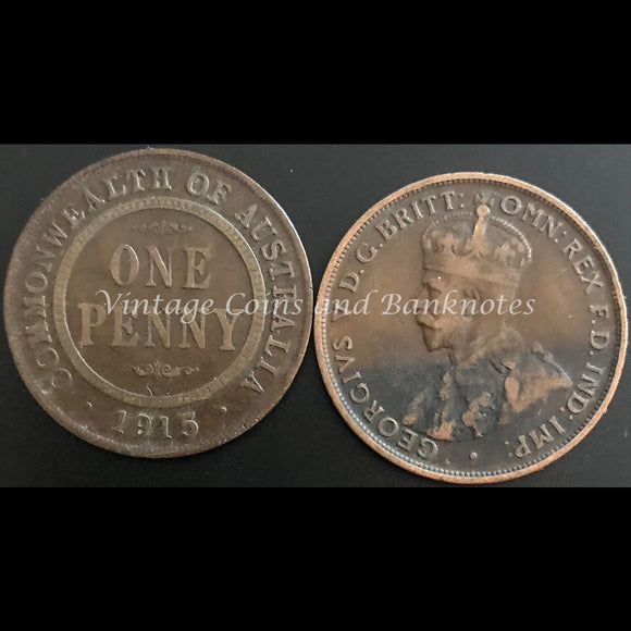 1915H Penny George V gFINE