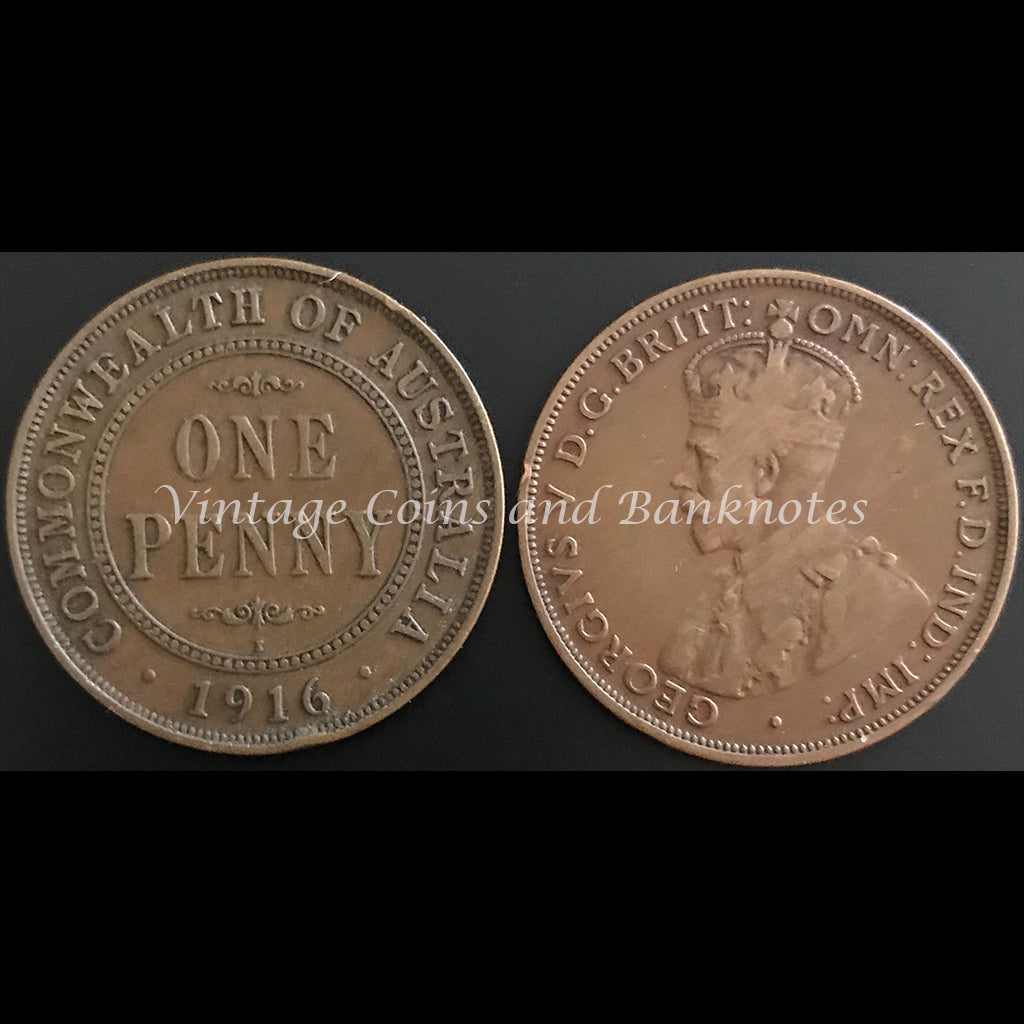 1916 Penny George V gFINE/aVF