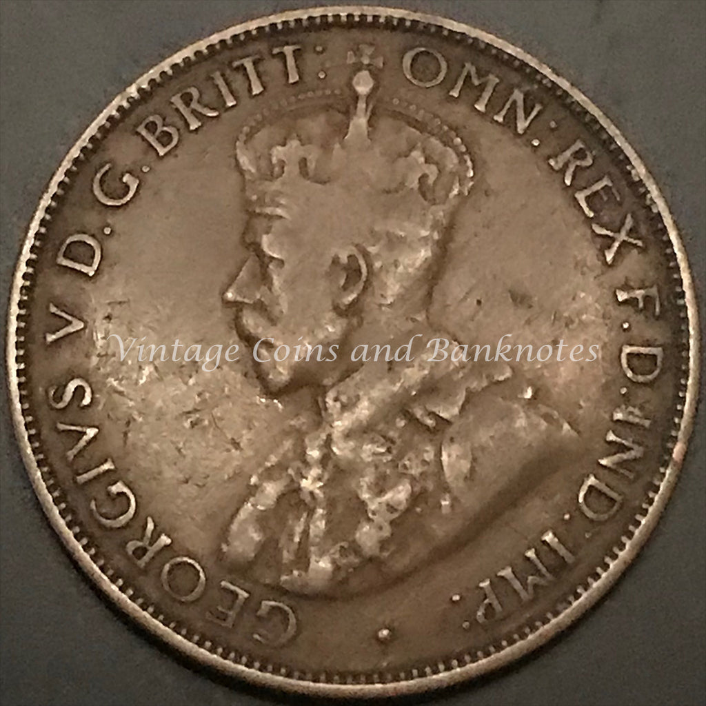 1917C Half Penny George V FINE