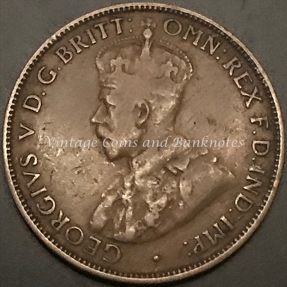 1917C Half Penny George V FINE