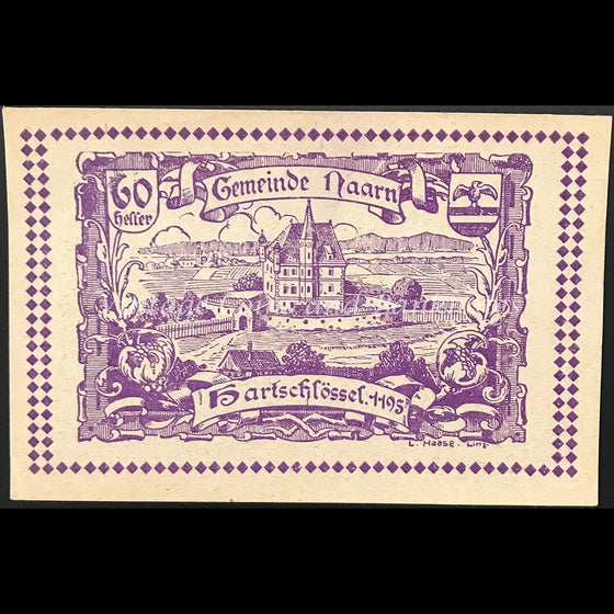 Austria 1920 60 Heller - Naarn Notgeld UNC