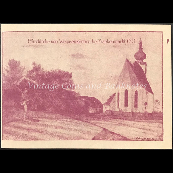 Austria 1920 50 Heller - Weissenkirchen Notgeld UNC