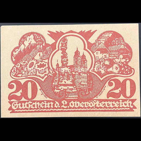 Austria 1921 20 Heller - Linz Notgeld UNC