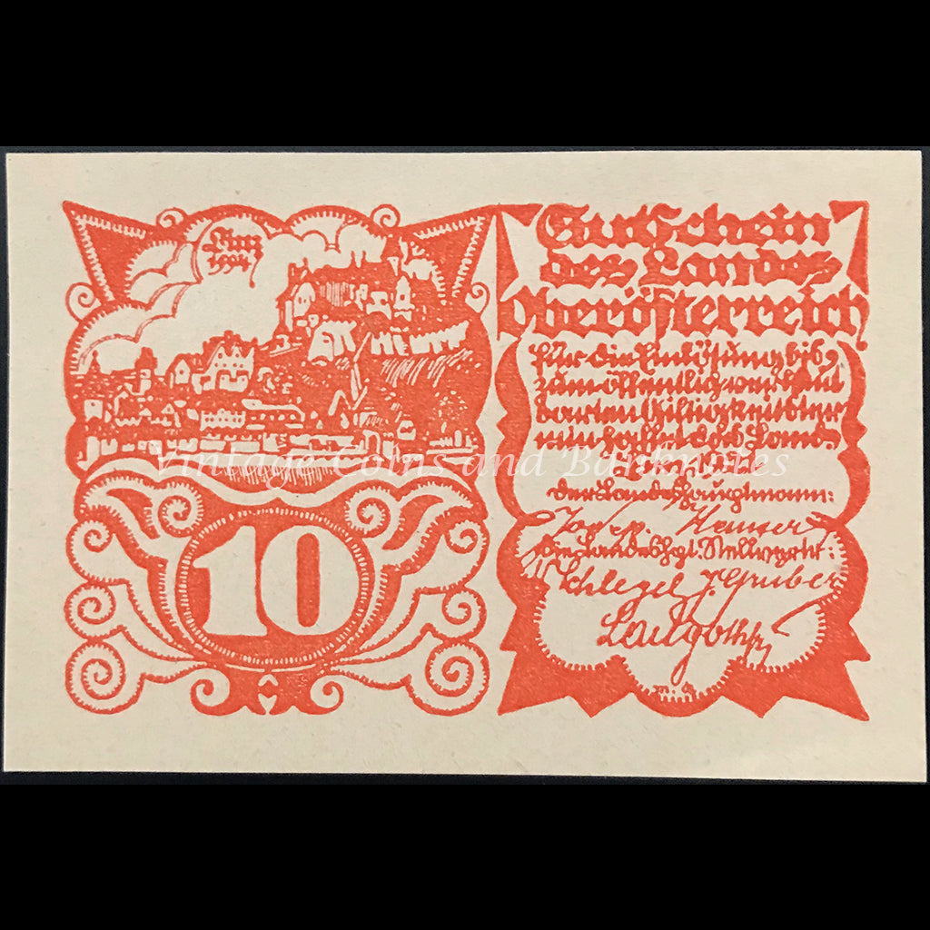 Austria 1921 10 Heller - Linz Notgeld UNC