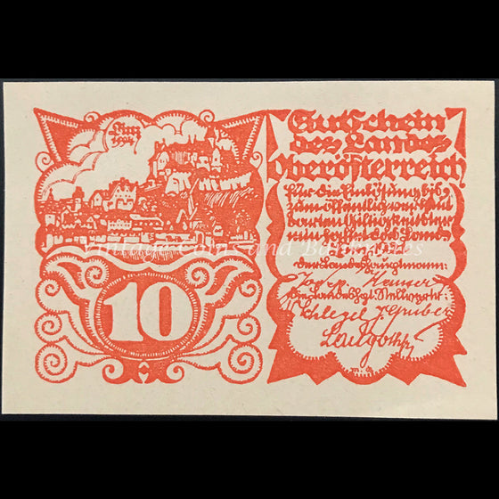 Austria 1921 10 Heller - Linz Notgeld UNC