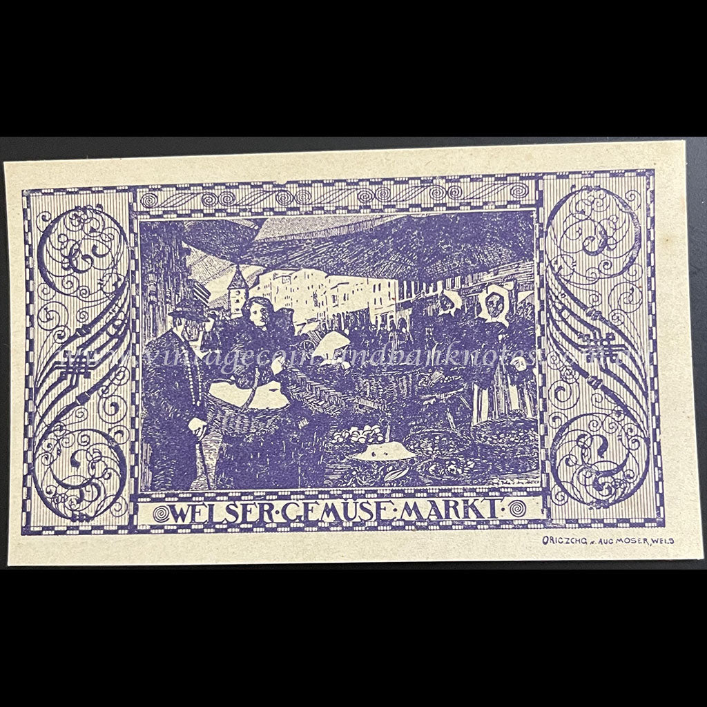 Austria 1921 60 Heller - Wels Notgeld UNC