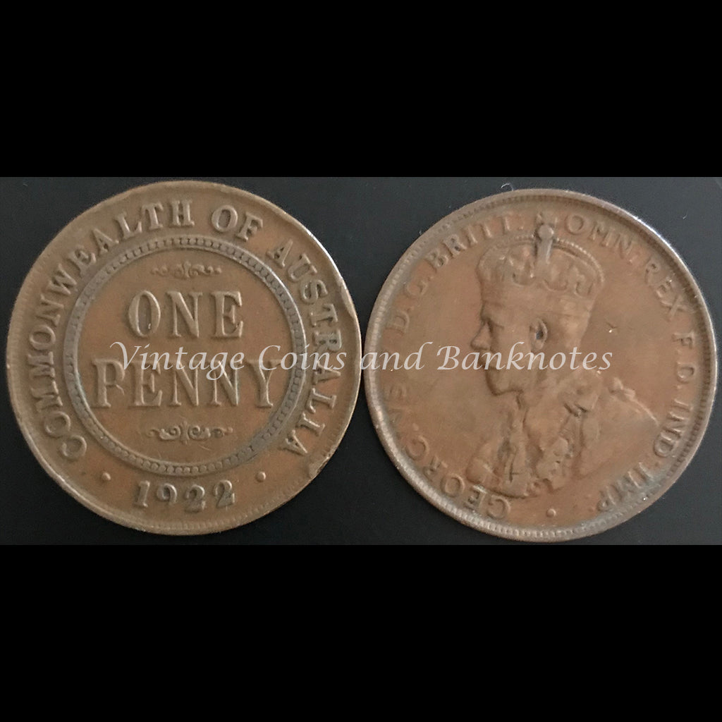 1922 Penny George V aVF