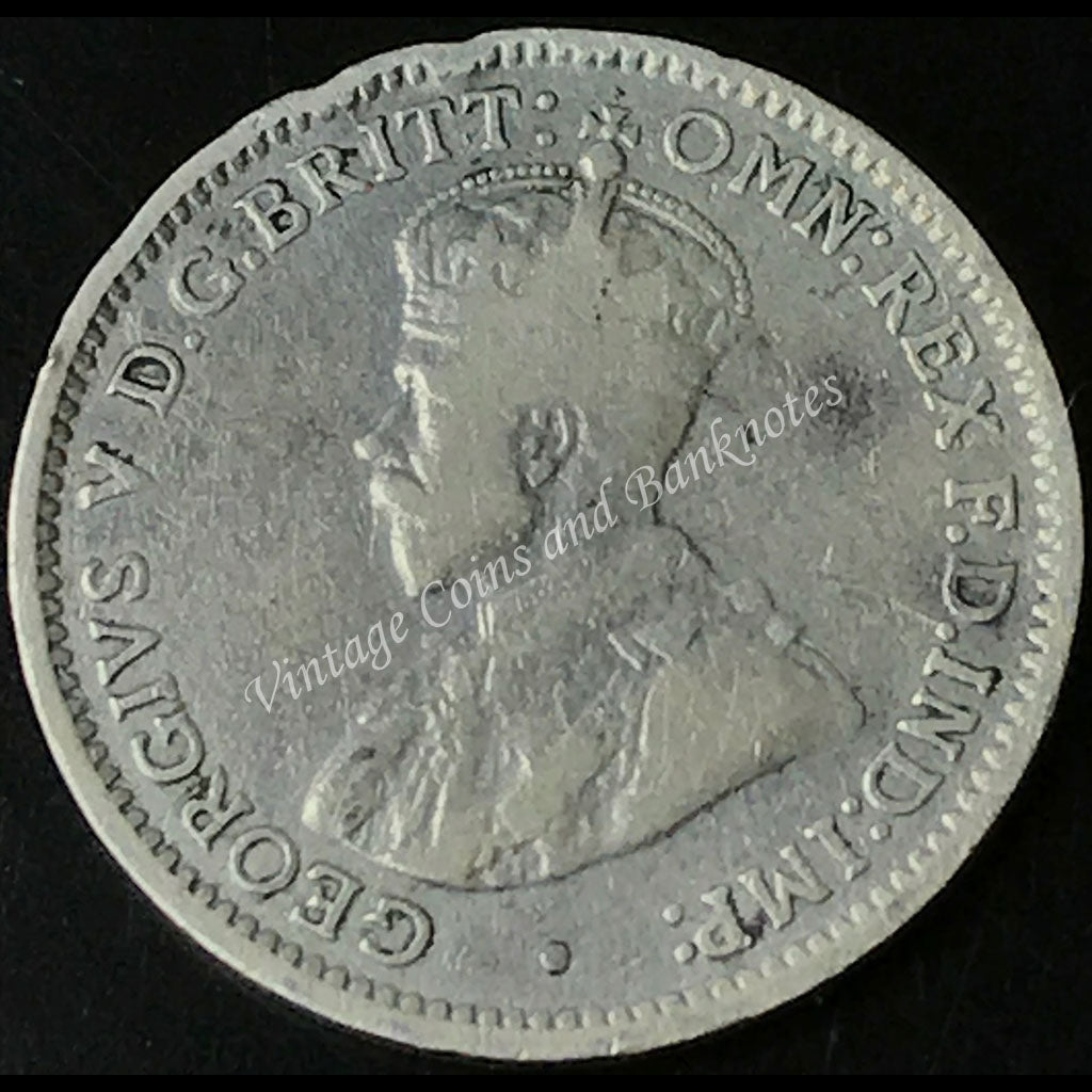 1922/1 Overdate Threepence George V Extremely Scarce and Rare