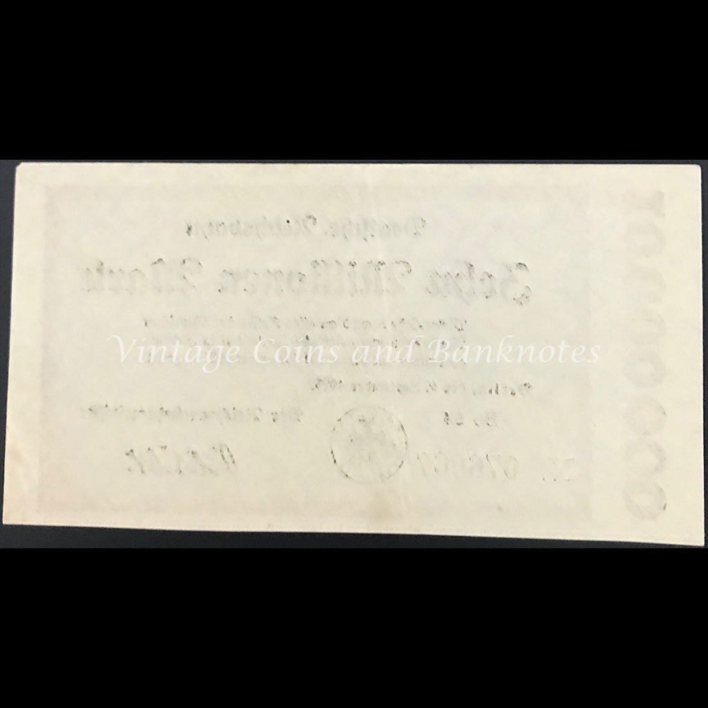 Germany 1923 Deutsche Reichsbahn Berlin (German Railroad) 10 Millionen Mark aUNC