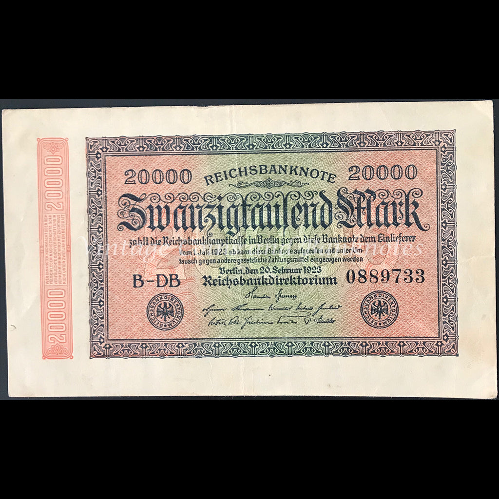 Germany 1923 Reichsbanknote 20,000 Mark EF