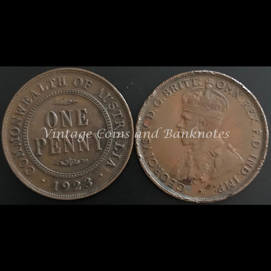 1923M Penny George V aVF