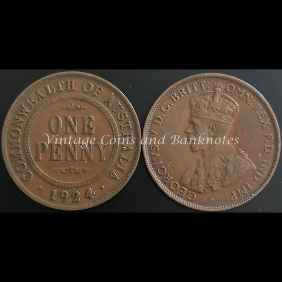 1924 Penny George V aVF