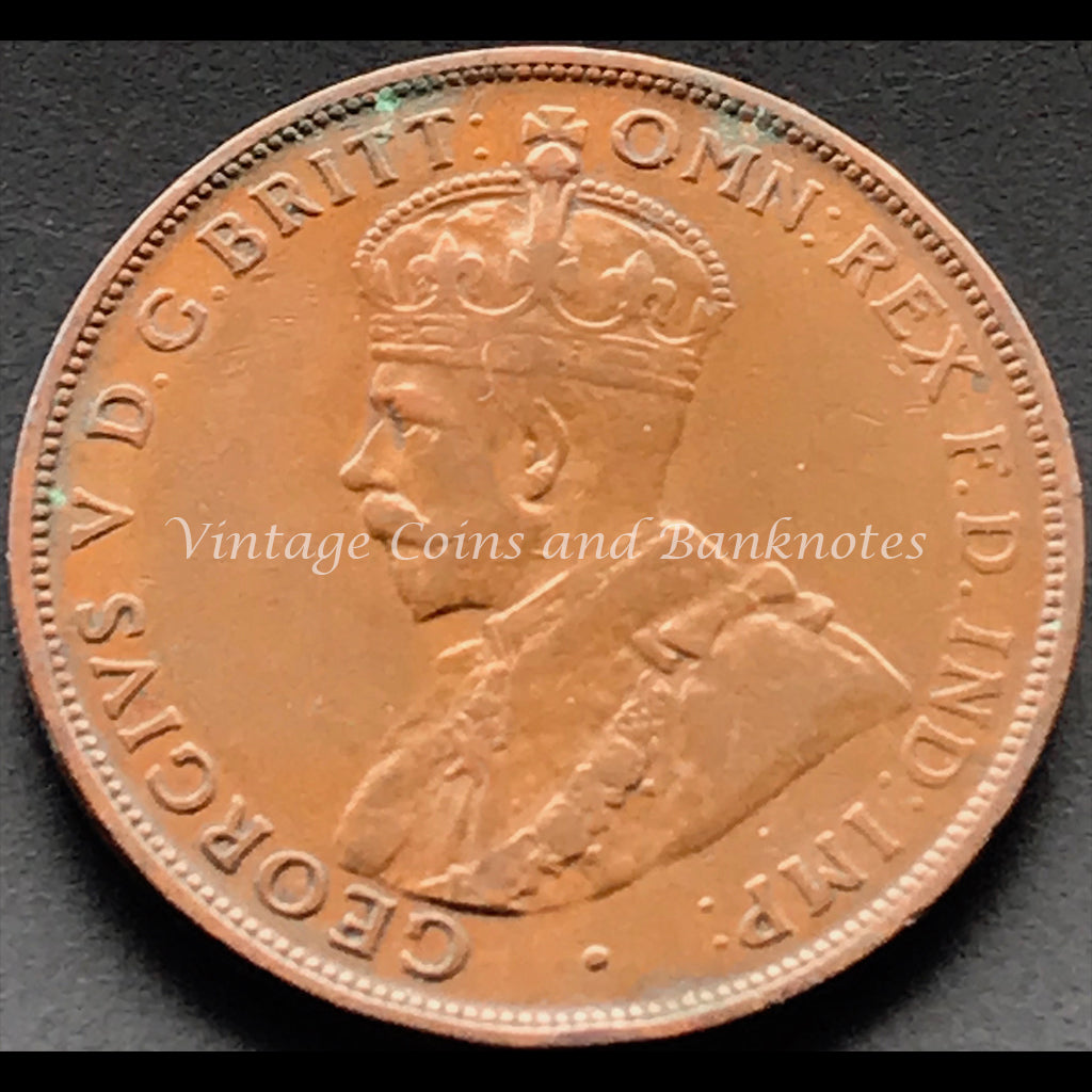 1925 Penny George V Key Date gVF+