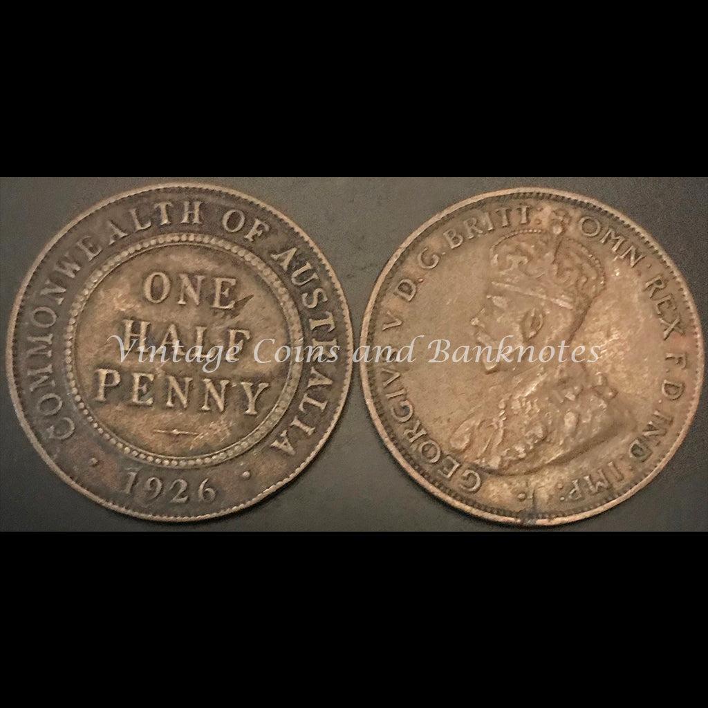 1926MS Half Penny George V gFINE