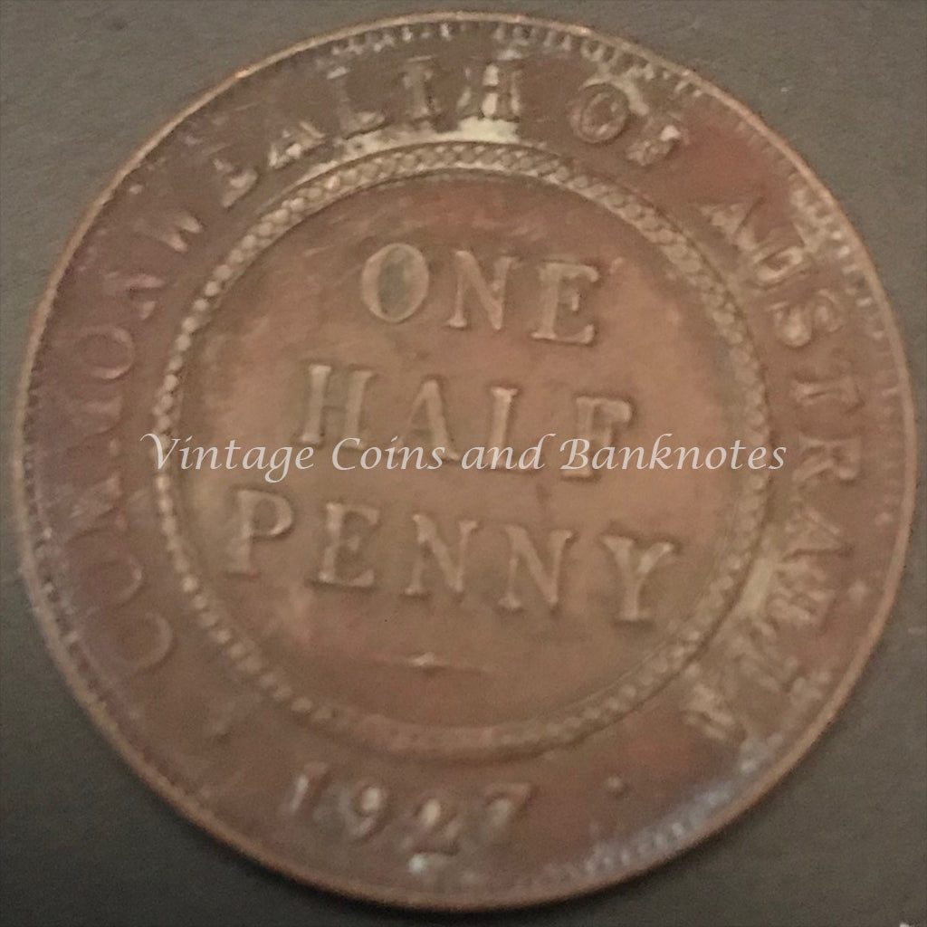 1927M Half Penny George V FINE