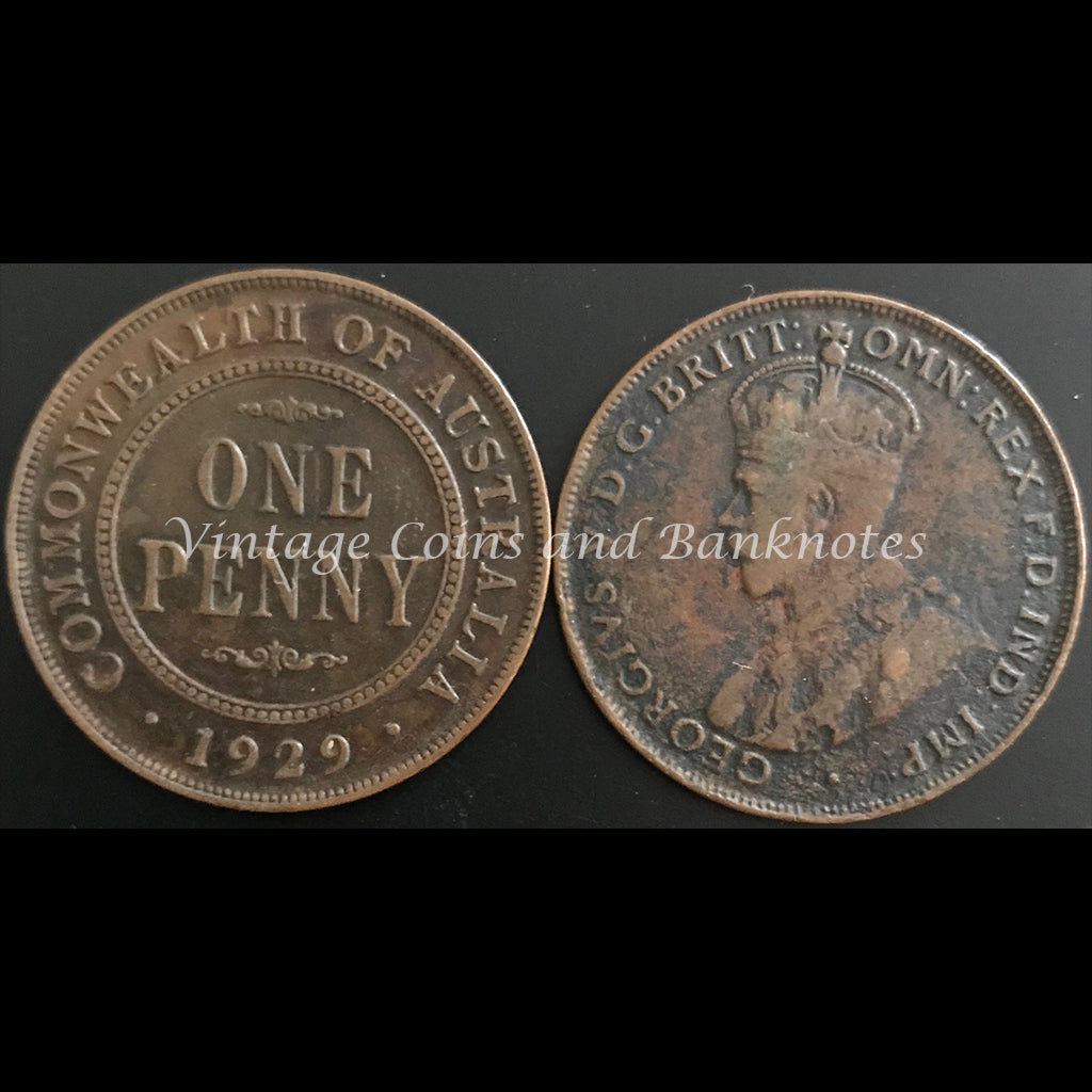 1929M Penny George V gFINE