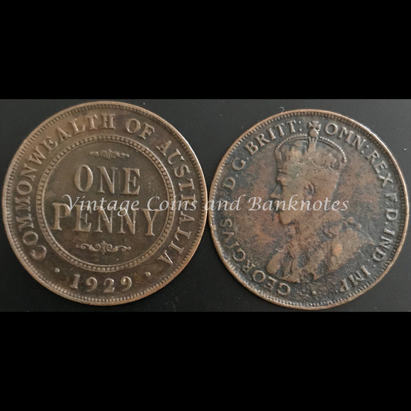 1929M Penny George V gFINE