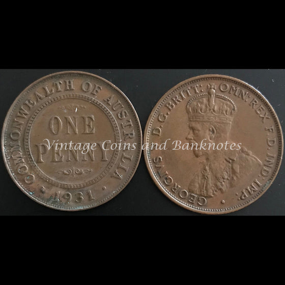 1931M Penny George V VF