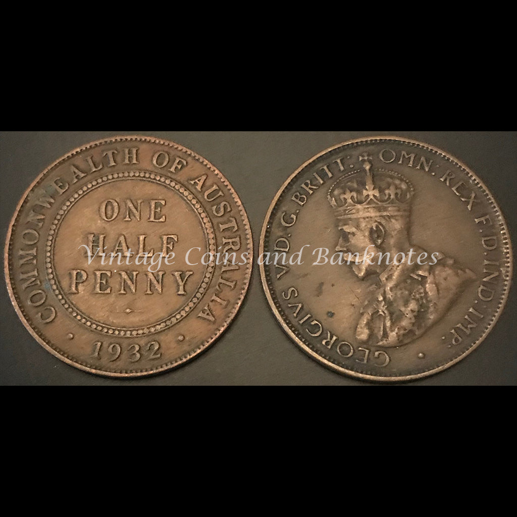 1932M Half Penny George V gFINE