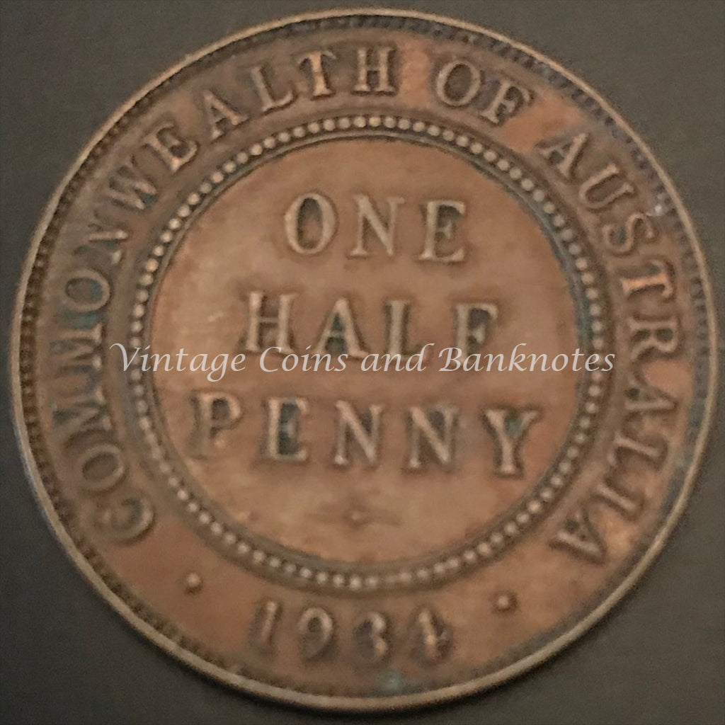 1934M Half Penny George V VF