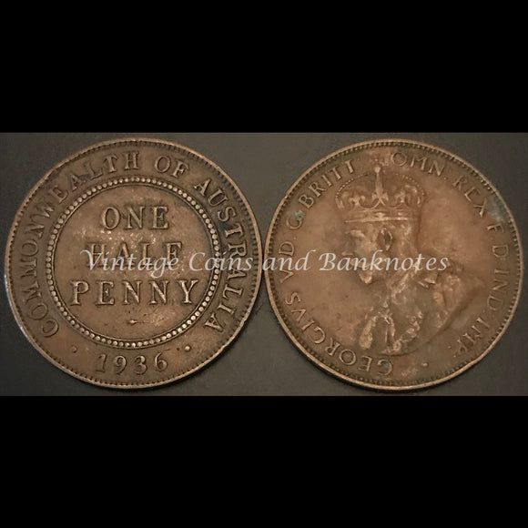 1936M Half Penny George V VF