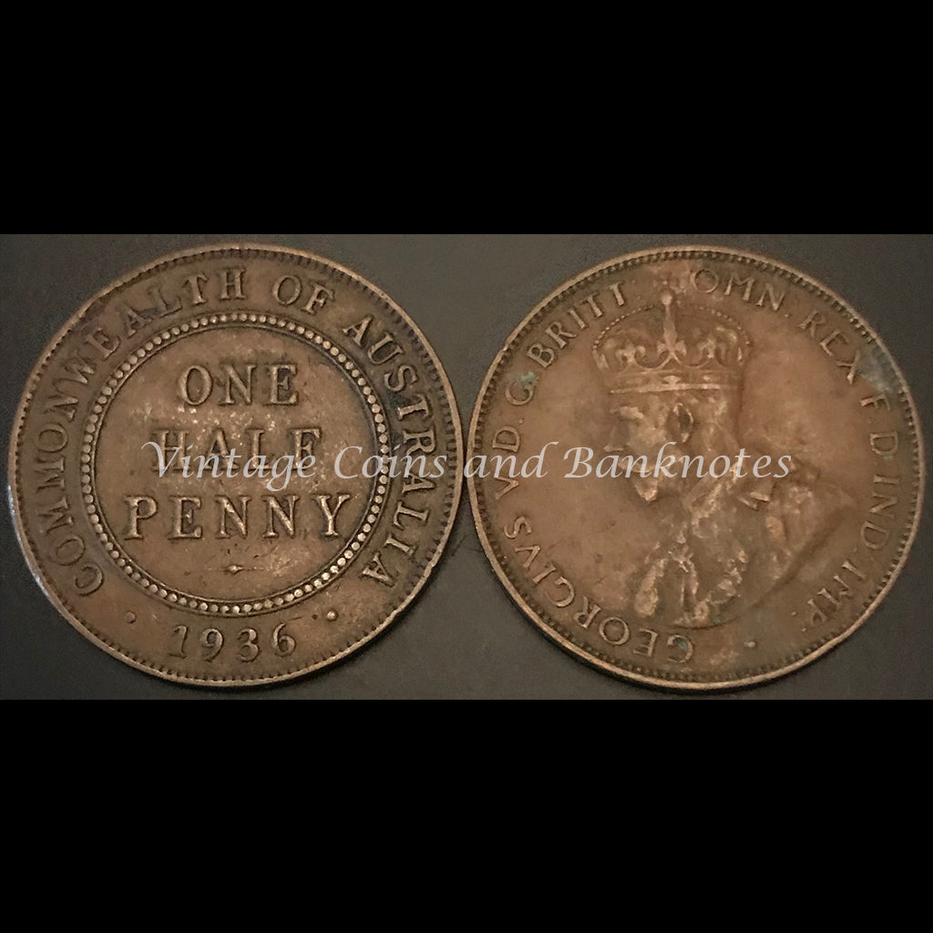 1936M Half Penny George V VF