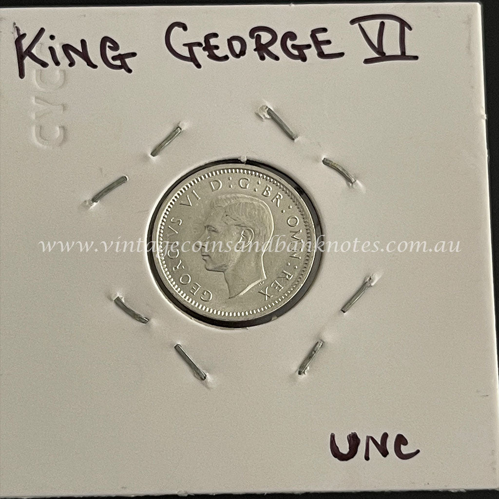 1937 British Threepence King George VI UNC