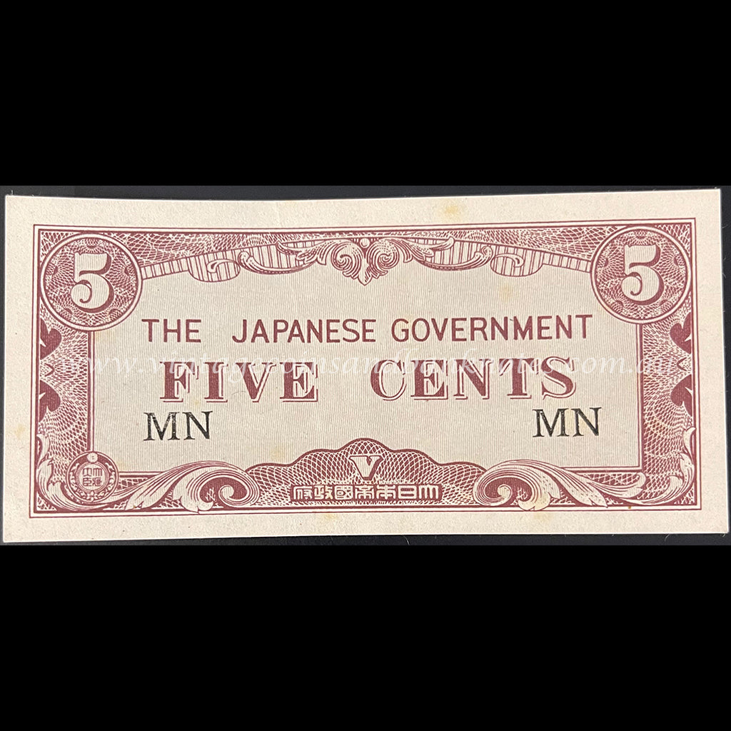 JIM Malaya ND (1942) 5 Cents UNC