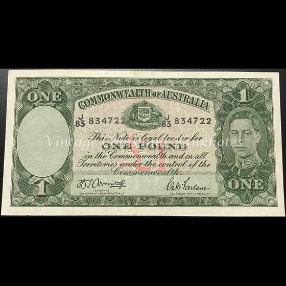 1942 Armitage McFarlane One Pound George VI gEF