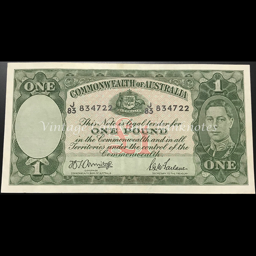 1942 Armitage McFarlane One Pound George VI gEF