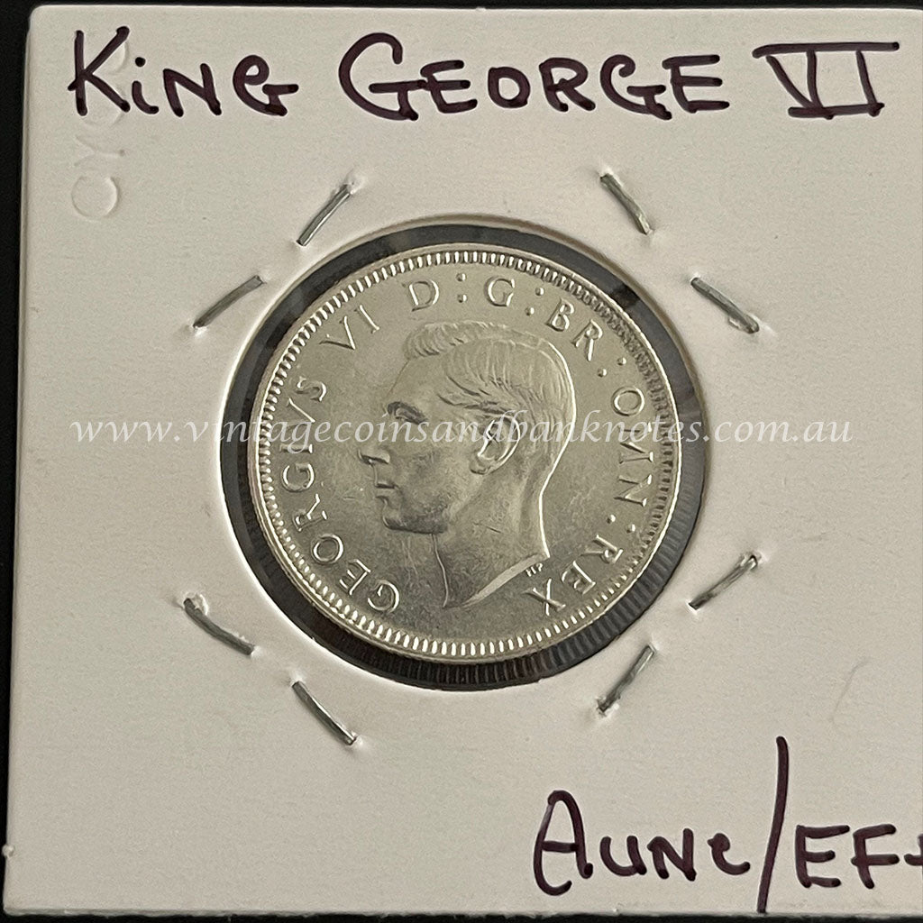 1943 British Shilling King George VI gEF/aUNC