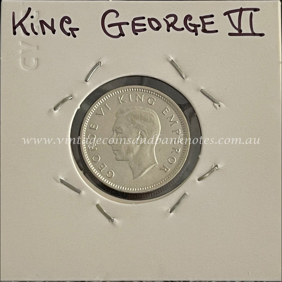 1943 New Zealand Sixpence King George VI EF
