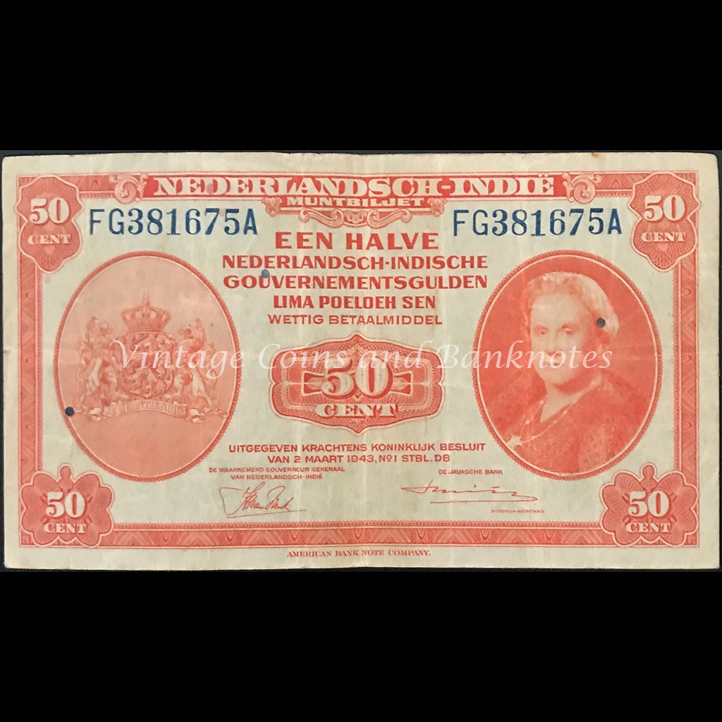 Netherlands Indies 1943 50 Cent VF