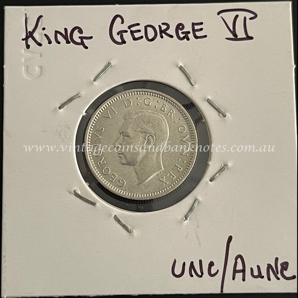 1944 British Sixpence King George VI aUNC/UNC